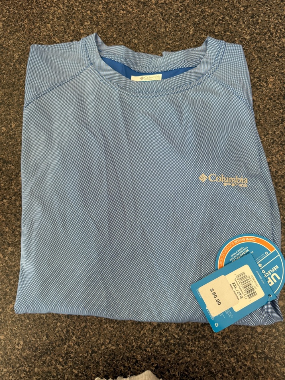 Columbia Light Blue Long-Sleeve Performance Shirt